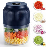Electric Garlic Chopper, Mini Portable Veggie Chopper, 250ML Garlic Grinder Masher Onion Grinder, Blender To Vegetable, Wireless Food Processor For Ginger, Chili, Fruit, Meat thumbnail