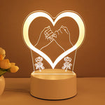 3D Lamp Acrylic USB LED Night Lights Neon Sign Lamp Xmas Home Decorations For Room Decor Valentines Day Gifts thumbnail