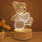 3D Lamp Acrylic USB LED Night Lights Neon Sign Lamp Xmas Home Decorations For Room Decor Valentines Day Gifts thumbnail