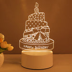 3D Lamp Acrylic USB LED Night Lights Neon Sign Lamp Xmas Home Decorations For Room Decor Valentines Day Gifts thumbnail
