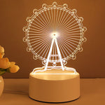 3D Lamp Acrylic USB LED Night Lights Neon Sign Lamp Xmas Home Decorations For Room Decor Valentines Day Gifts thumbnail