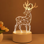3D Lamp Acrylic USB LED Night Lights Neon Sign Lamp Xmas Home Decorations For Room Decor Valentines Day Gifts thumbnail