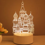 3D Lamp Acrylic USB LED Night Lights Neon Sign Lamp Xmas Home Decorations For Room Decor Valentines Day Gifts thumbnail