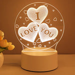 3D Lamp Acrylic USB LED Night Lights Neon Sign Lamp Xmas Home Decorations For Room Decor Valentines Day Gifts thumbnail