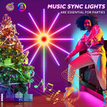 Firework Lights LED Strip Music Sound Sync Color Changing Remote Control LED Firework Light For Room Party thumbnail