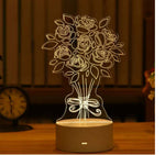 3D Lamp Acrylic USB LED Night Lights Neon Sign Lamp Xmas Home Decorations For Room Decor Valentines Day Gifts thumbnail