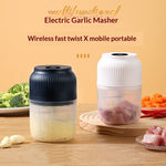 Electric Garlic Chopper, Mini Portable Veggie Chopper, 250ML Garlic Grinder Masher Onion Grinder, Blender To Vegetable, Wireless Food Processor For Ginger, Chili, Fruit, Meat thumbnail