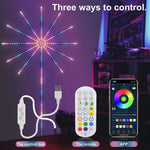 Firework Lights LED Strip Music Sound Sync Color Changing Remote Control LED Firework Light For Room Party thumbnail