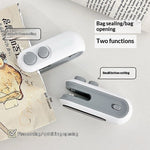 Mini 2 In 1 Sealer Heat Sealer Bag Opening Machine For Snacks Home USB Sealer Vacuum Sealer Snacks Plastic Bag Heat Sealer thumbnail